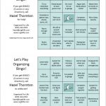 SAMPLE Organizing Bingo Cards. CLICK TO ENLARGE