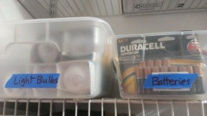 more pantry items batteries and light bulbs