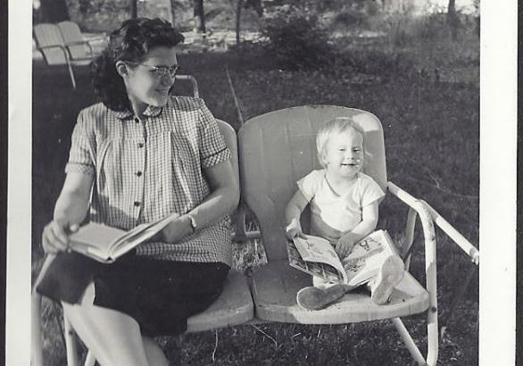 Me and mom reading together.